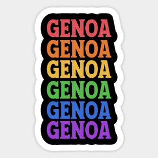 GENOA COLORFUL TEXT Sticker